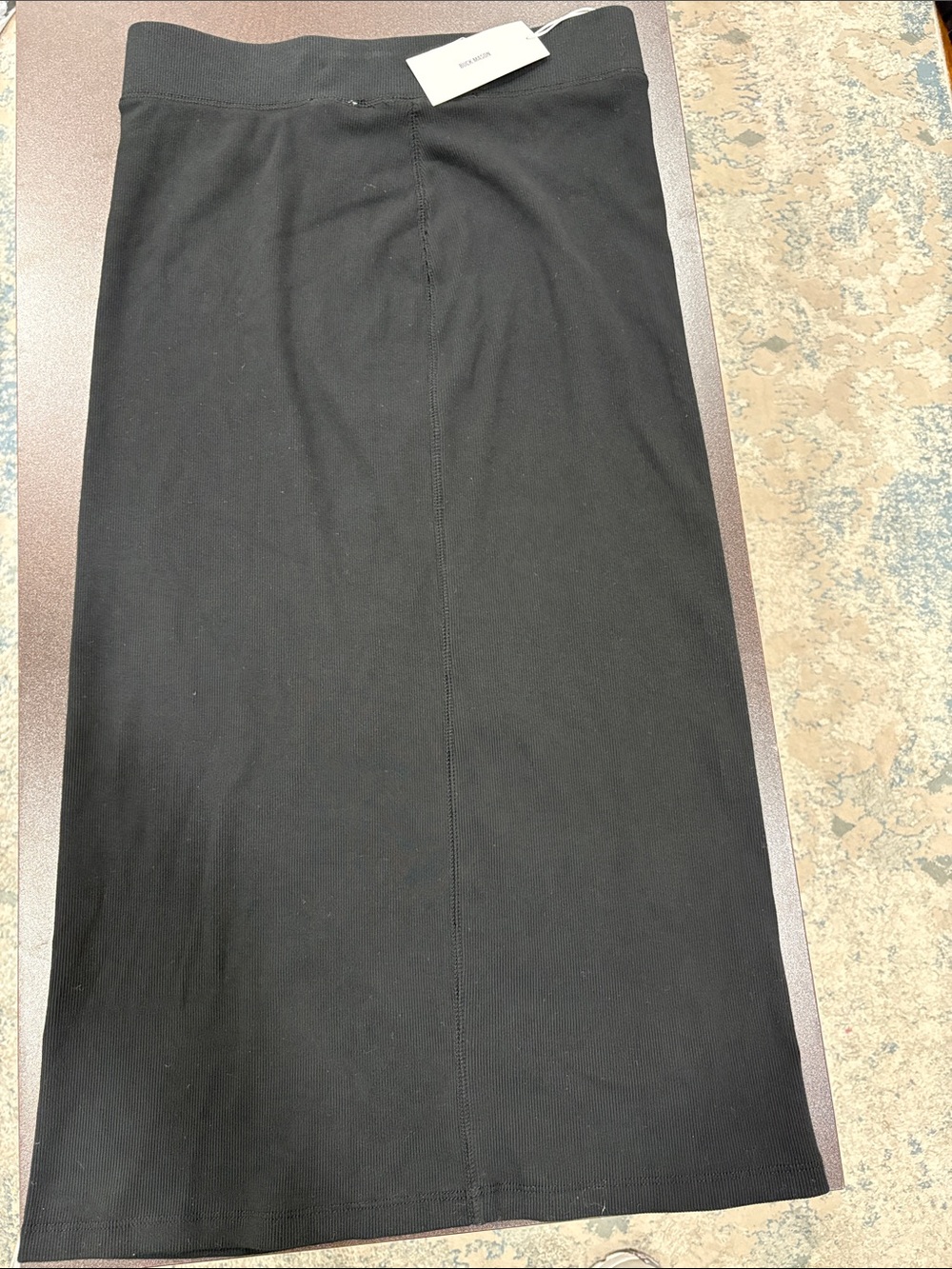 Buck Mason Women’s Black Surplus Rib Tube Skirt Medium NWT Retail $98